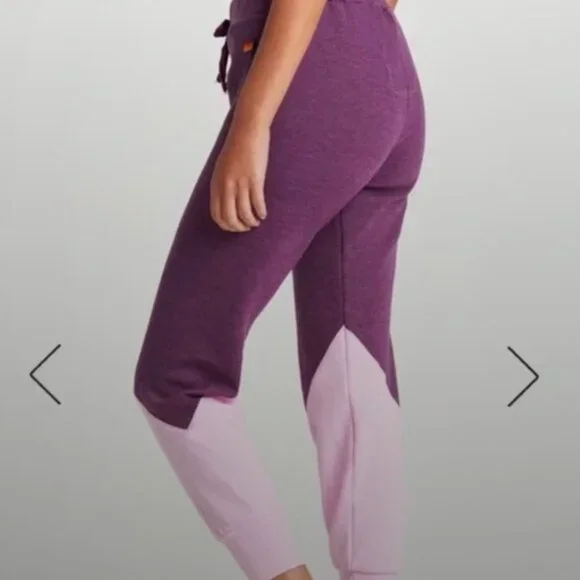 Aviator Nation SET Purple/ Pink Color Block crew w boot / Sweats size S RARE - Picture 3 of 8